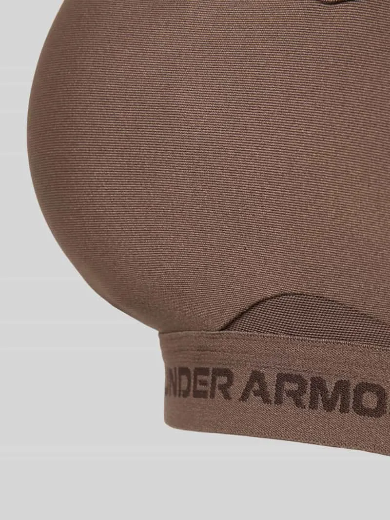 Under Armour Sport-bh met labelopschrift model 'UA Crossback Low Bra' donkerbruin, foto 3