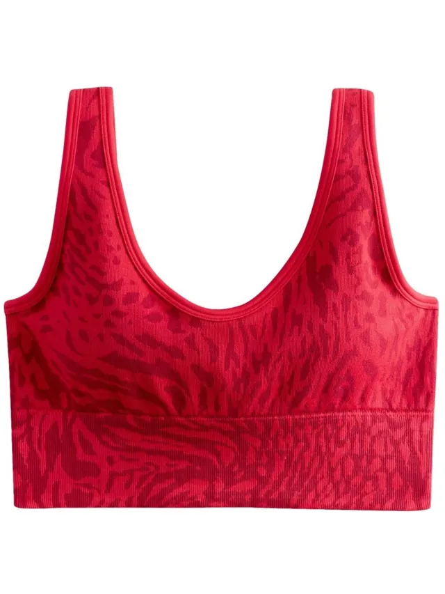 Next Dames - Active naadloze sportbeha - Dierenprint Red Animal Print