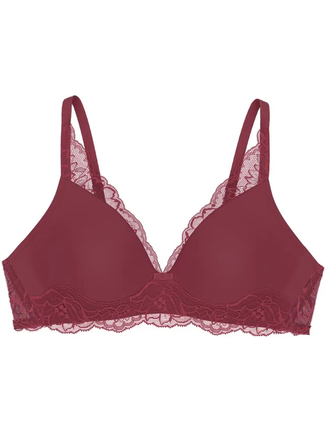 Triumph T-Shirt-BH Amourette Charm donkerrood