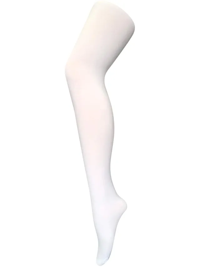Sock Snob Dames 80 denier ondoorzichtige effen gekleurde panty's - Wit