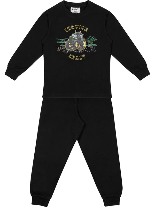 Fun2Wear Pyjama Tractor Crazy - Zwart