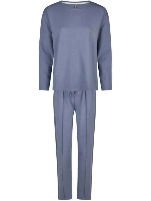 By Louise Dames Huispak Broek + Sweater Effen Donkerblauw