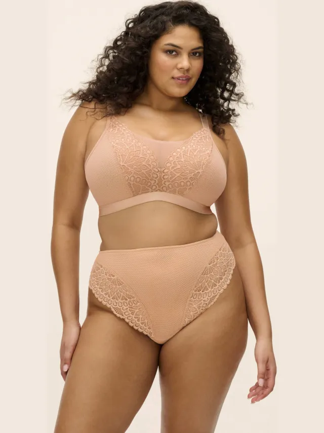 Elomi Tiernie niet-voorgevormde bralette lichtbeige