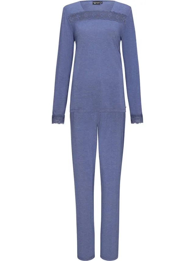 Pastunette Dames pyjama Mandy van Pastunette - Blauw - Maat - 48