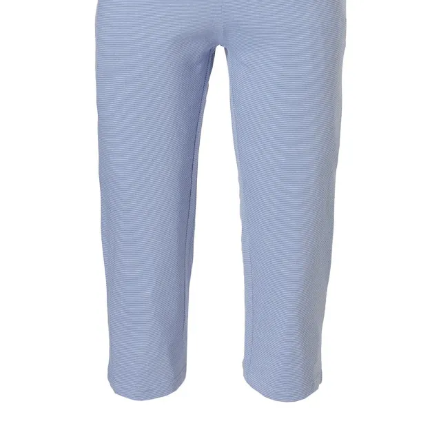 By Louise Dames capri korte pyjama set 3/4 blauw, foto 2