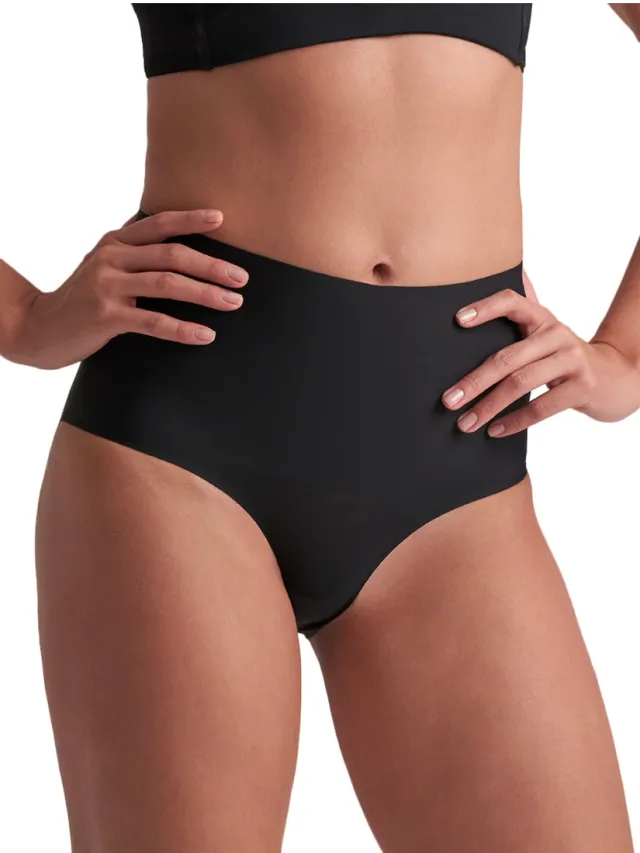 Bye Bra dag hoge taille shapewear slip Bra zwart