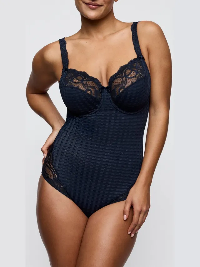 PrimaDonna Madison Body met Beugel 0462121 Velvet Blue - maat EU 95C / FR Blauw