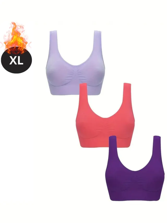 Nivard BH Set Zonder Beugel - Zonder Bandjes - Push-up Bh's - Comfort Beha - Comfortabel - Sterk - Dames - 3 Pack - Gemengd 7