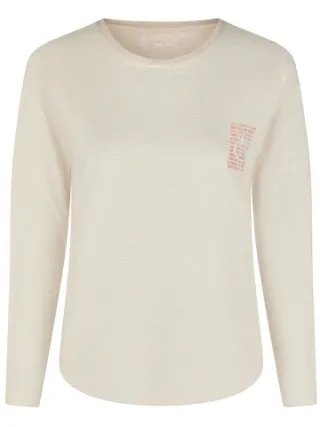 By Louise Dames pyjama set lang katoen beige/mintgroen gestreept Veelkleurig