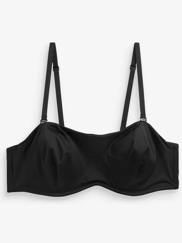 Next Dames - A-D gladstrijkende strapless beugelbeha zonder vulling - Zwart Black