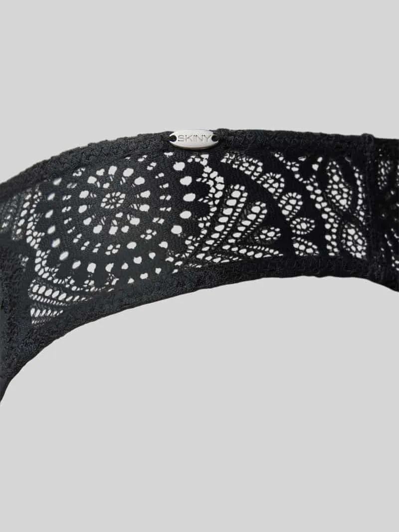SKINY String met kantgarnering zwart, foto 3