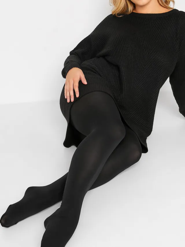Yours 120 Denier Panty In Zwartsize 50-54 Black