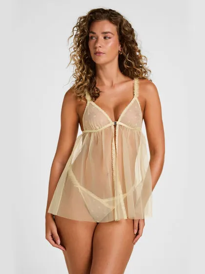 Hunkemöller Babydoll Flora Geel
