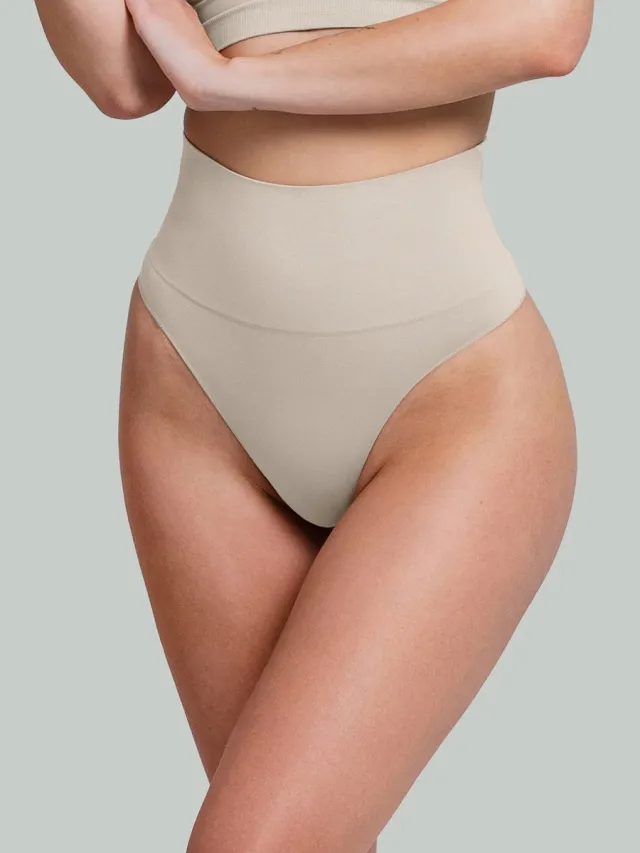 Giulia Brasilian Shapewear – Naadloze Corrigerende Slip – Hoge Taille - Light Nude