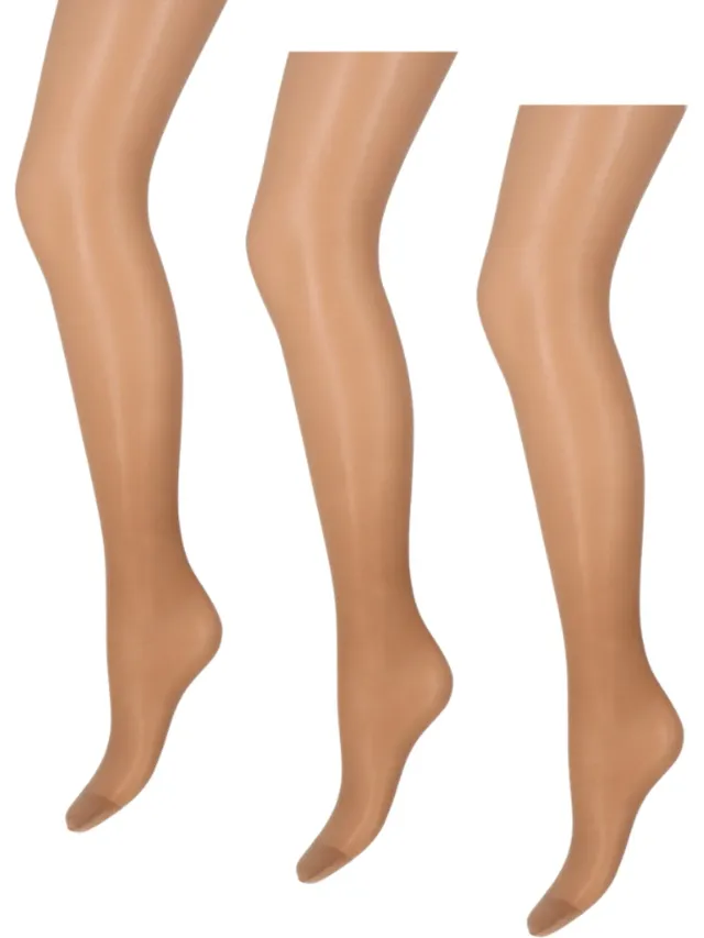 Marianne Zijdeglans Dames Panty - 15 Denier - 3-Pack - Dore