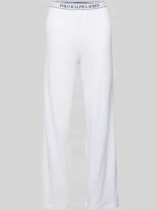 Polo Ralph Lauren Straight leg pyjamabroek met elastische band met label Offwhite