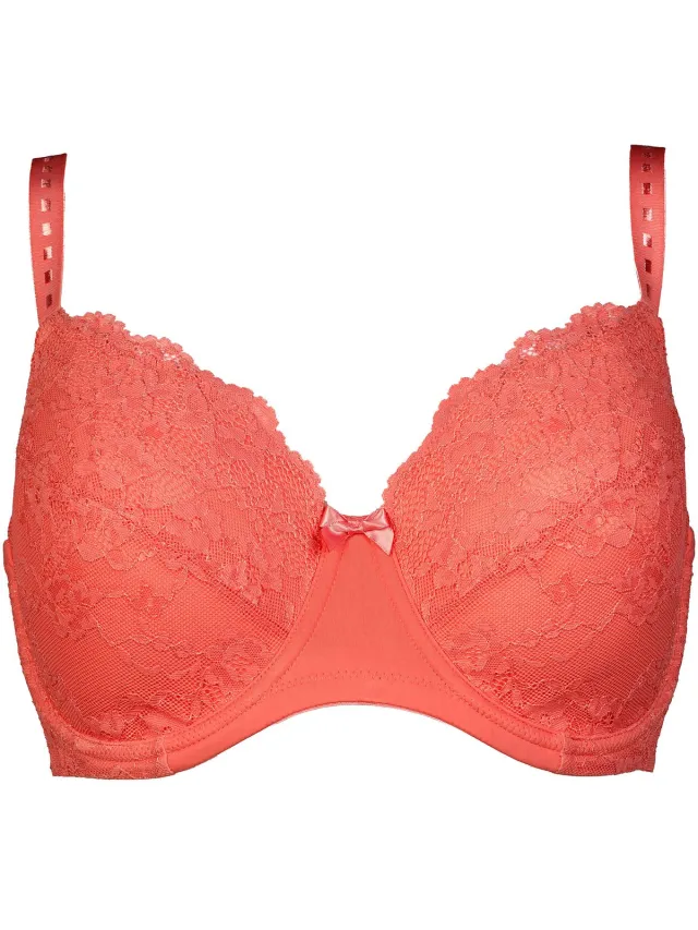 After Eden D-cup & up Lois Full Cover BH in Recycled Kant - Dames - Licht Koraal