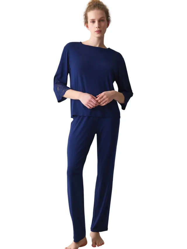 Triumph Amourette pyjamaset blauw