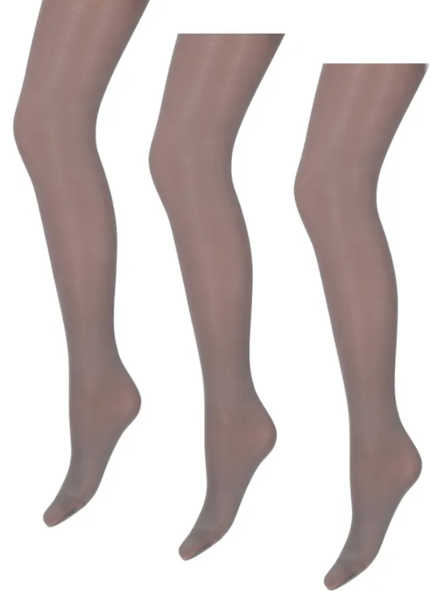 Marianne Glanzende Dames Panty - 35 Denier - 3-Pack - Zilver