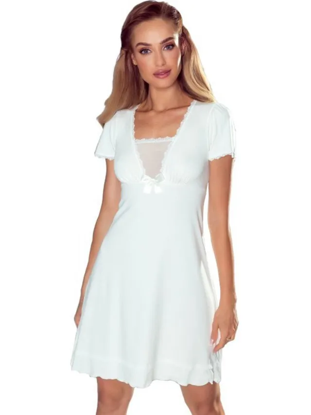 Eldar Hermiona mooie slipdress met kant- ecru ecru..
