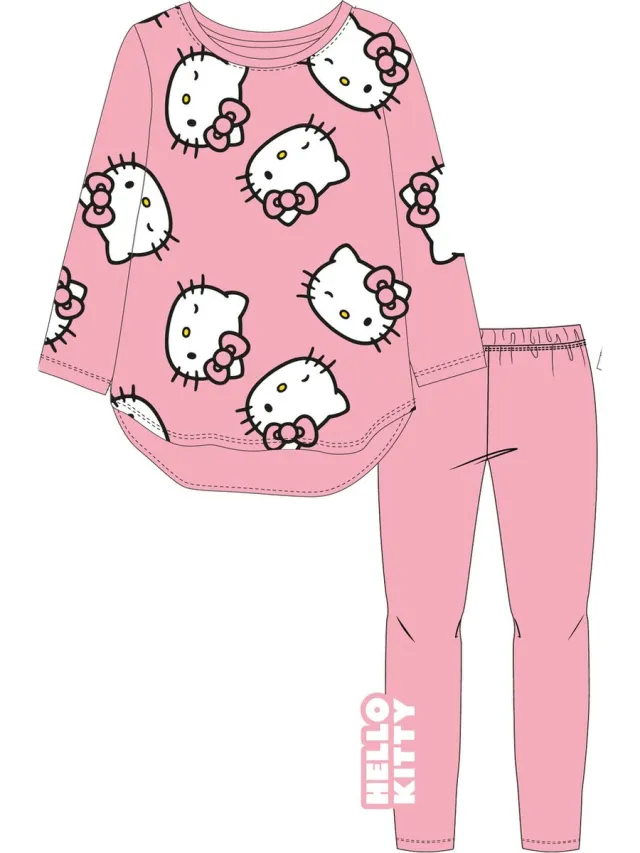 Hello Kitty pyjama katoen roze