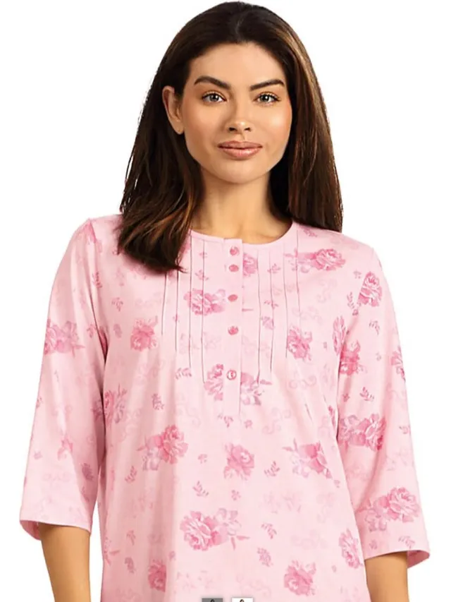 Comtessa Dames Pyjama Flower Fiesta Rose