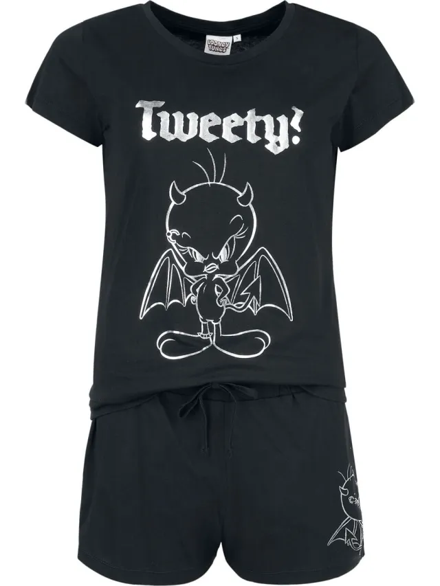 Looney Tunes Tweety Pyjama zwart Katoen
