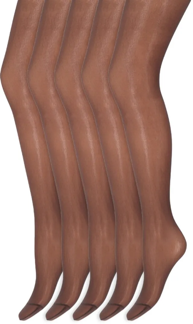 Marianne Grote Maten Panty | Niet Gevormd | 30 Denier | Merk: Marianne | Maat: Xl T/M Xxxl | Kleur: Graphite | 5 Paar Bruin