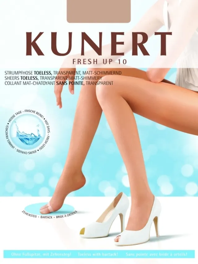 Kunert Fresh Up 10 Toeless panty dames – 10 denier – teenloos – Tan Beige