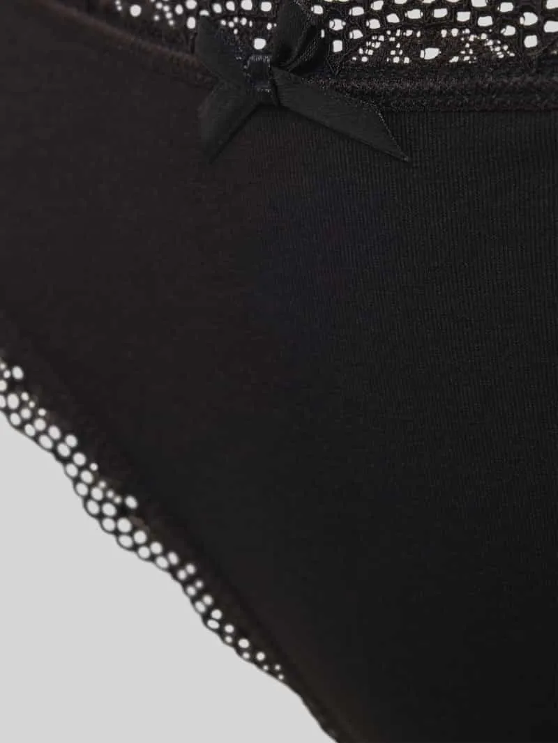 Dorina String met strikdetail in Set van 5 zwart, foto 3