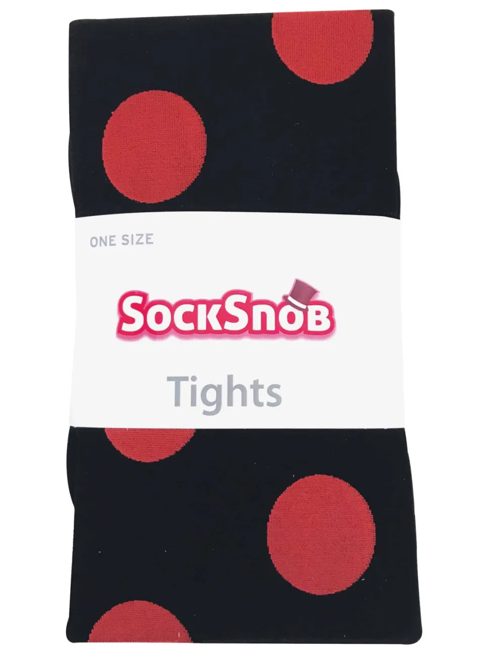 Sock Snob Dames80 denier ondoorzichtig patroon panty's - Grote Plek Rood, foto 2