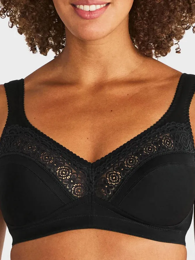 Swegmark Cotton Stars bh zonder beugel zwart