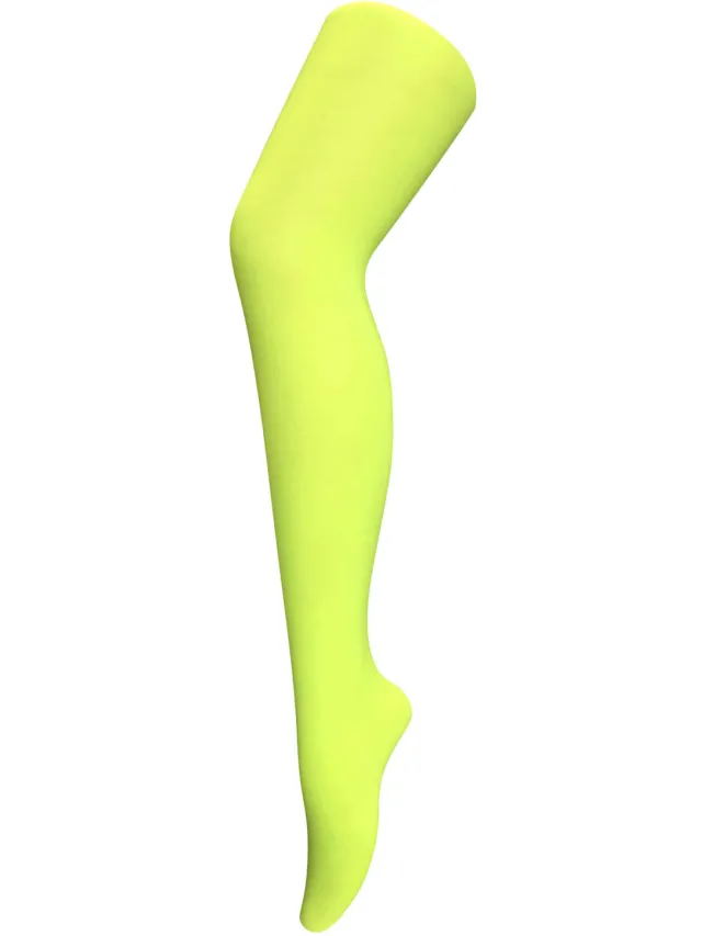 Sock Snob Dames 40 denier nieuwigheid kleurrijke neon panty's - Neon Geel