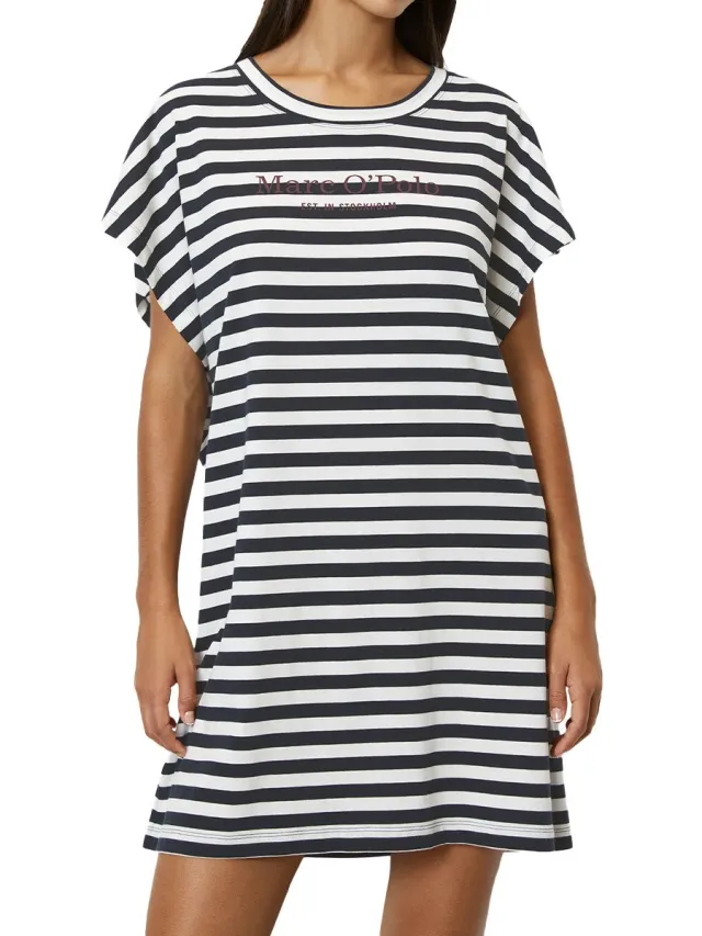 Marc O'Polo LONGSHIRT DARK NAVY/WHITE Dark Navy / White