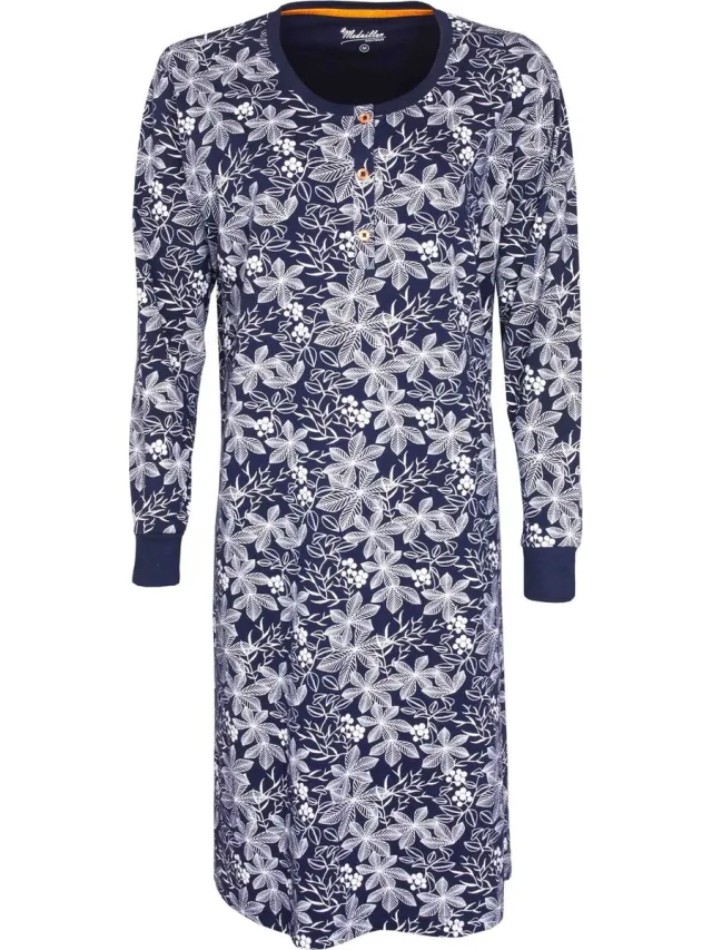 Medaillon Dames Nachthemd - Blauw