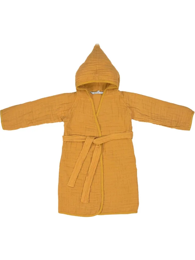 Lässig Badjas Muslin Mustard 24-36 maanden 92-98 Geel