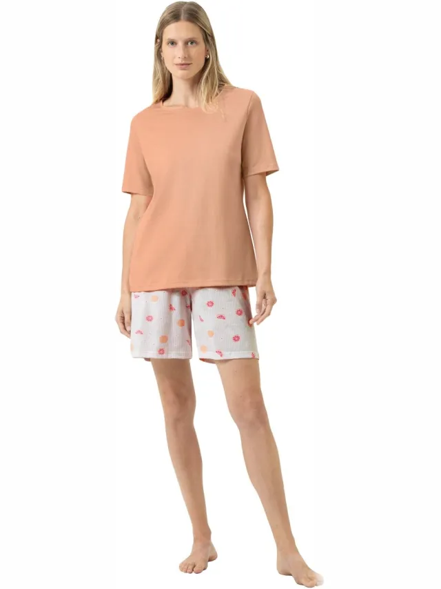 Mey Pak Kort Serie Grapefruit Bliss Gestreift Pink Parfait