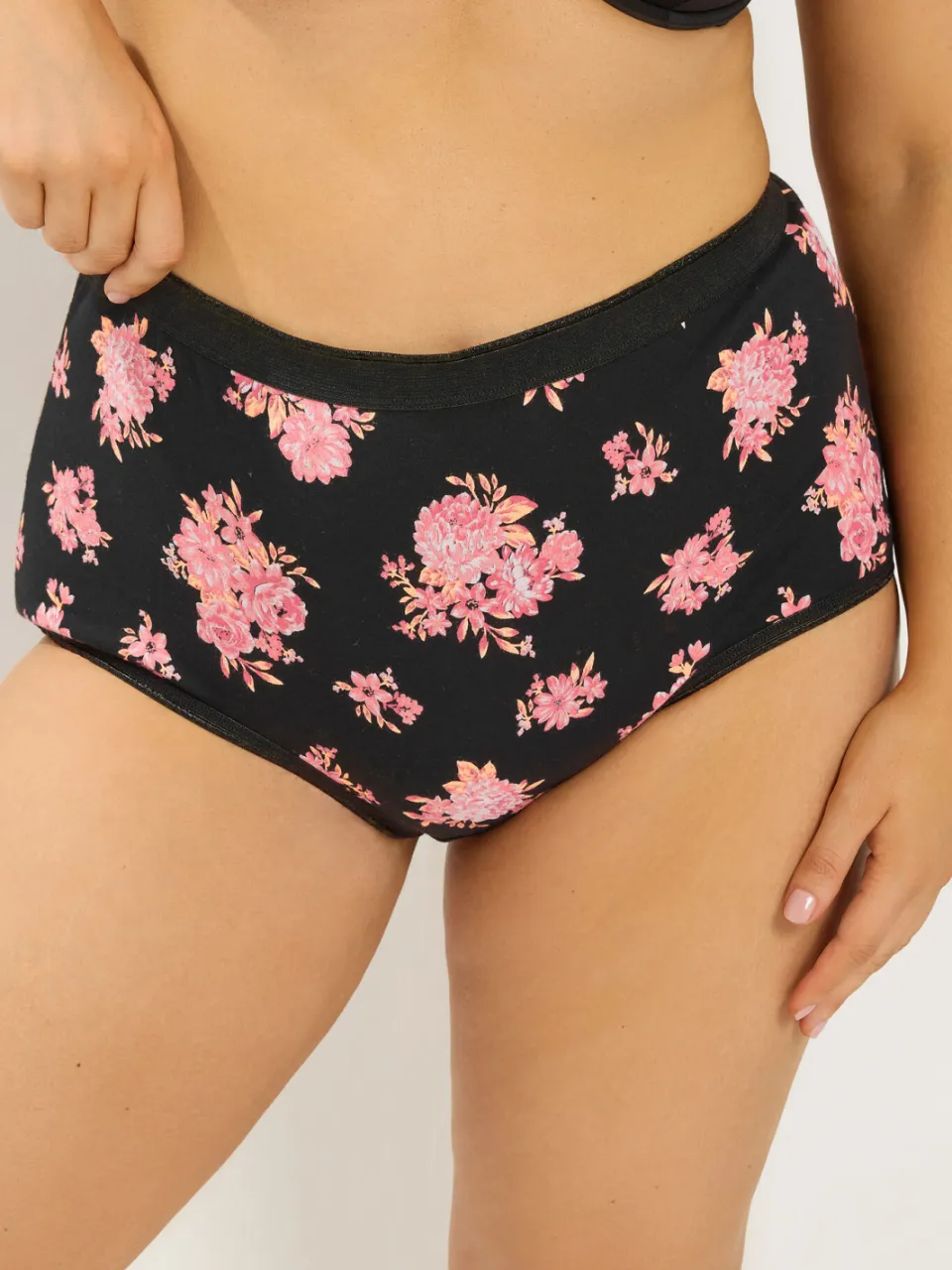 Yours Yourset Set Van 5 Oranje Maxislips Met Bloemenprintsize 50-52, foto 2