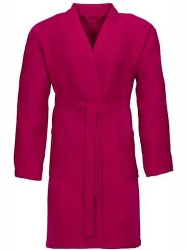 Vossen Badjas Comfort Line ROM - Pique Crandberry M - Sauna Badjas Roze