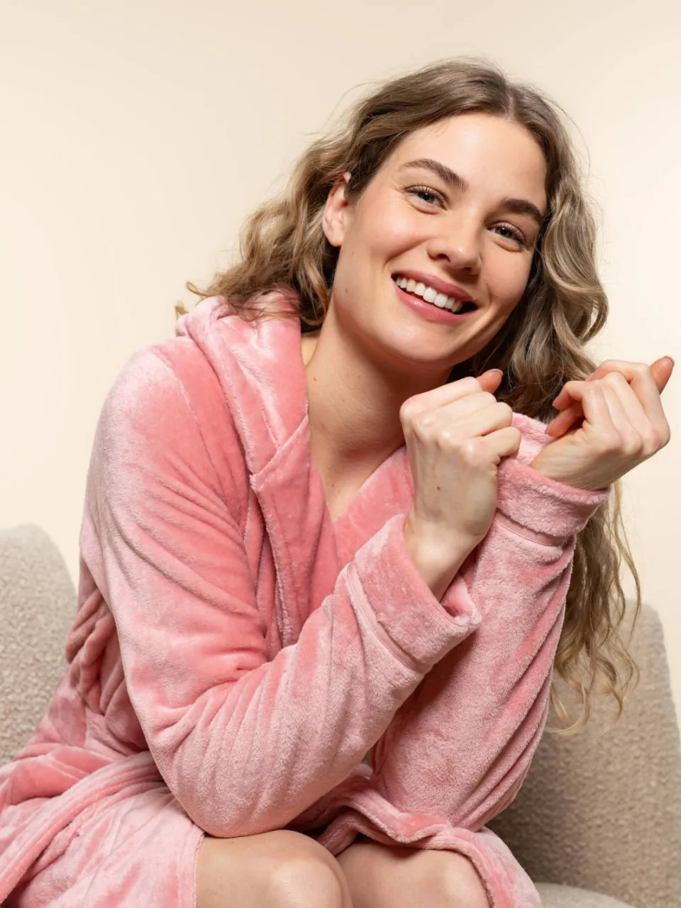 Charlie Choe fleece badjas - roze, foto 7