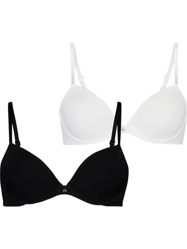 Hunkemöller Dames Lingerie 2-pack voorgevormde beugel bh - Zwart