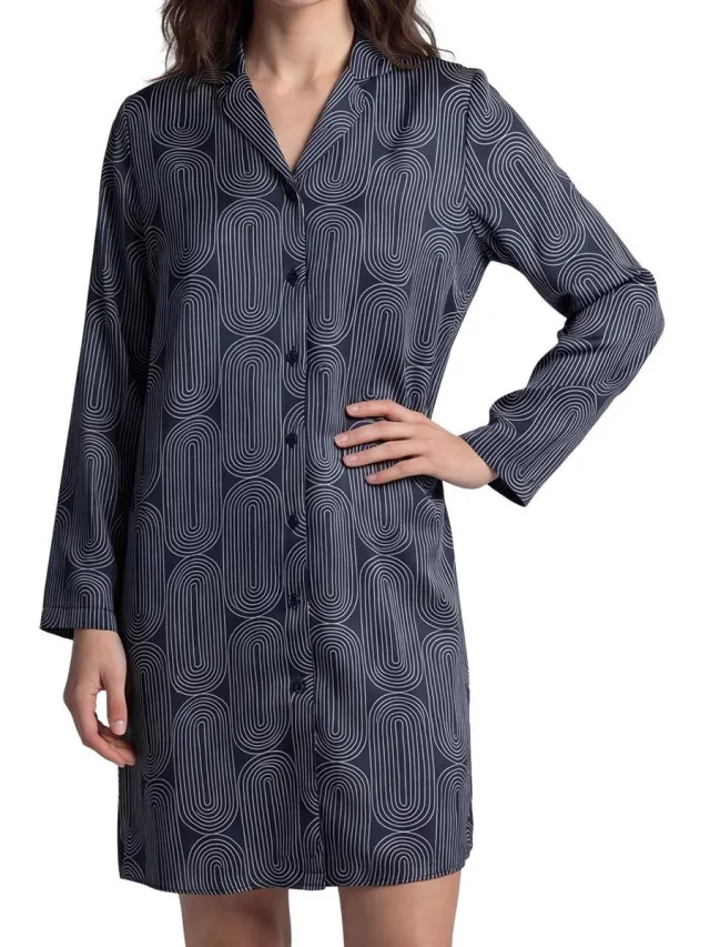 Seidensticker Dames nachthemd Classic Web nightblue