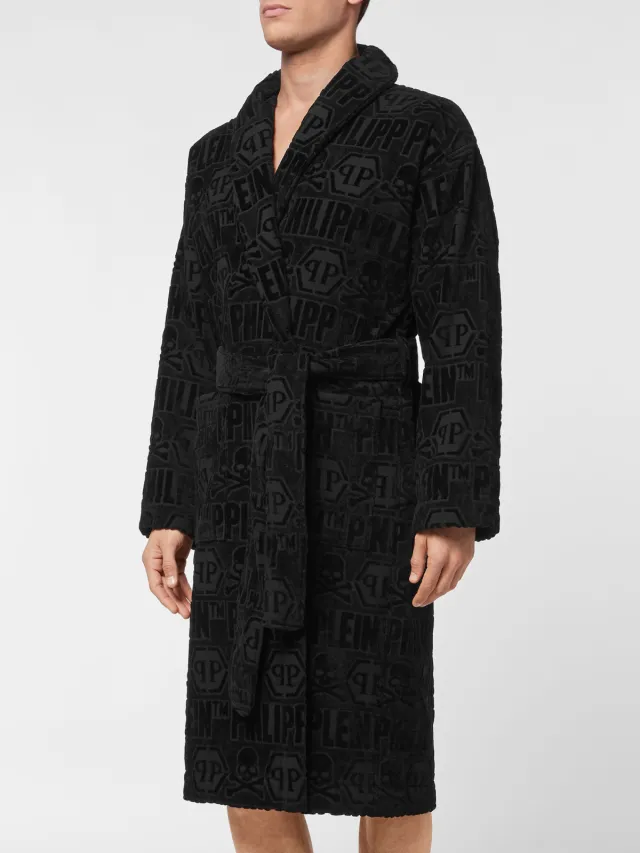Philipp Plein Badjas Tiger Zwart