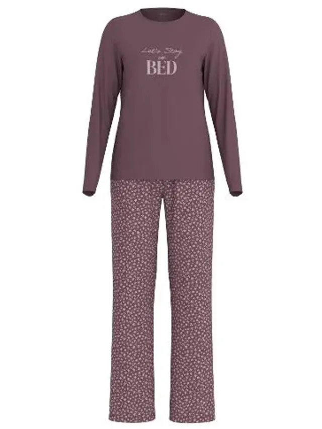 esmara Dames Pyjamaset- Paars - 100% Katoen /