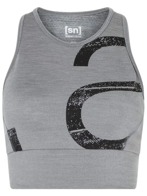 Super.Natural Capital Logo LF Top sportbeha grijs