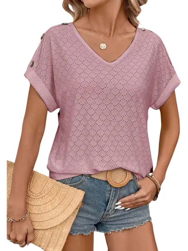 Currero Topje Dames - Top Kleding - Shirt - Blouse - Kort - Volwassen - Rood De kleur van rood