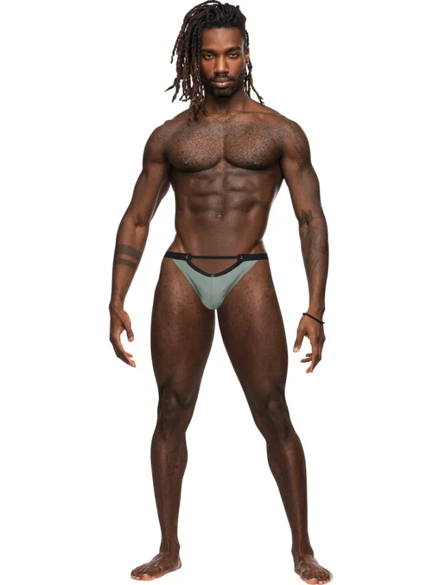 Male Power Micro V Thong - Jade