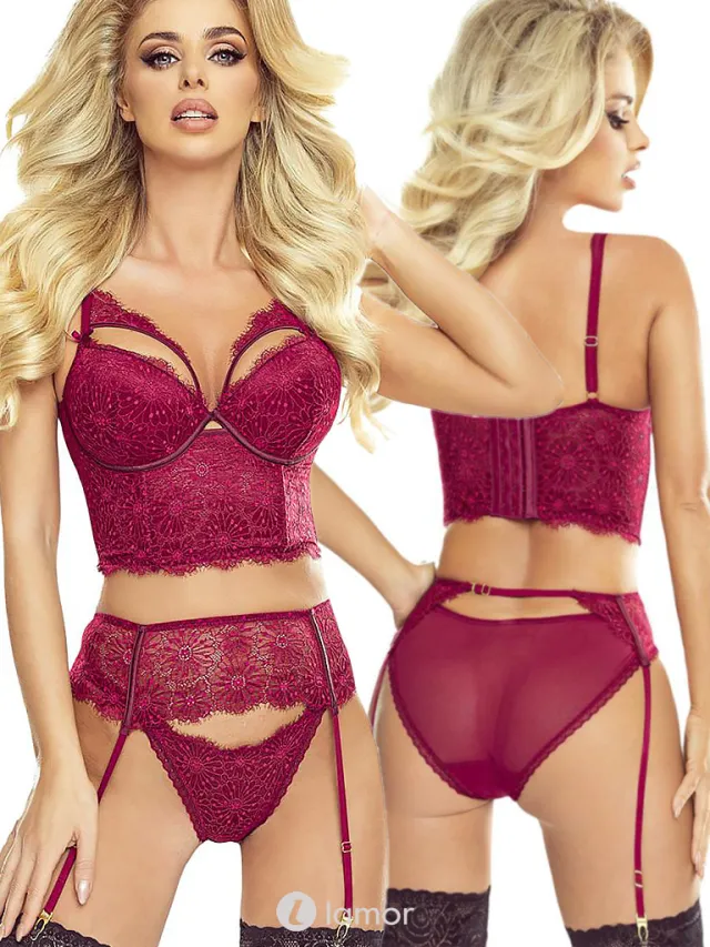 PROVOCATIVE Glamour lingerieset rood