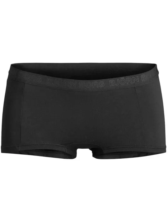 Björn Borg Dames minishorts 3p solids Zwart
