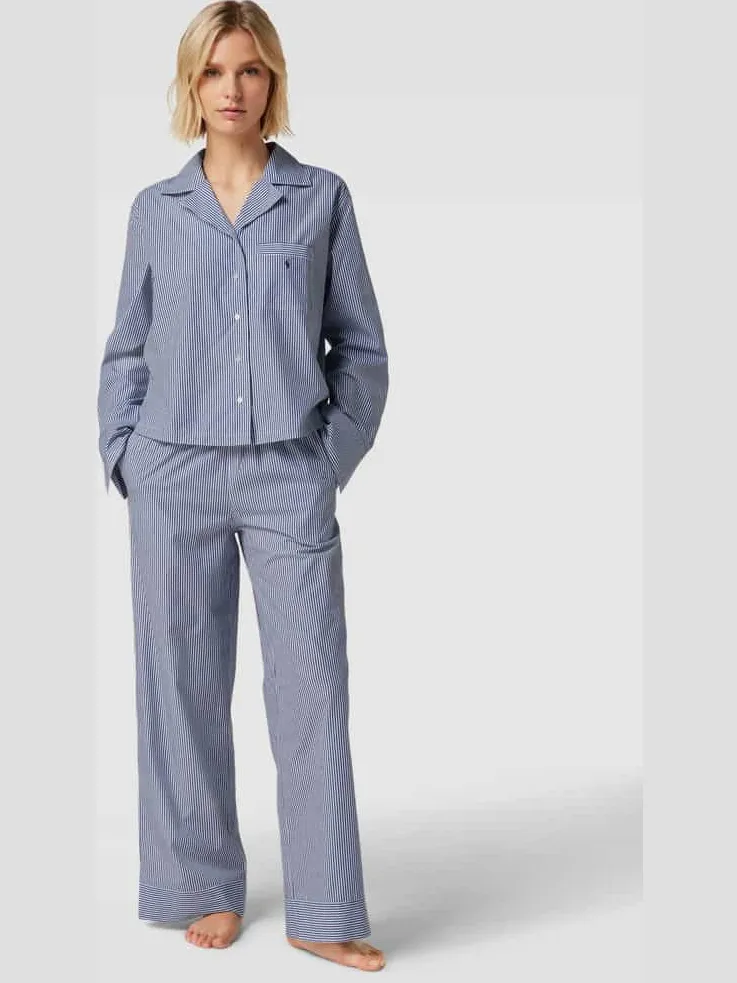 Polo Ralph Lauren Pyjama met streepmotief Marineblauw